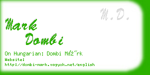mark dombi business card